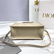 Small Dior Book Tote Powder Beige Macrocannage Calfskin Size 26.5 x 21 x 14 cm - 5