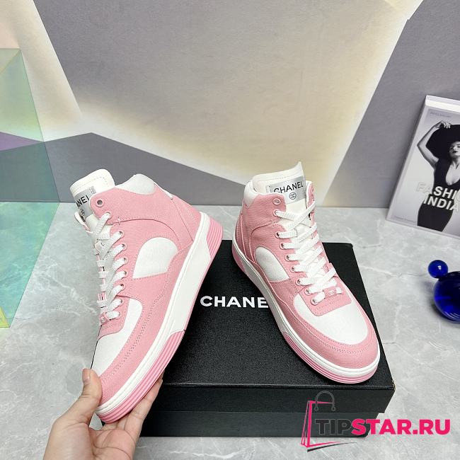 Chanel Sneaker Cotton Pink & White G45353 - 1