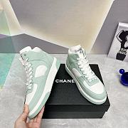 Chanel Sneaker Cotton Light Green & White G45353 - 1