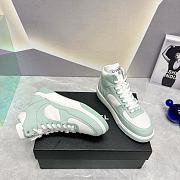 Chanel Sneaker Cotton Light Green & White G45353 - 4