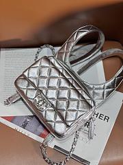Chanel Backpack Metallic Lambskin & Silver Metal Silver AS4621 Size 19 × 20 × 5.5 cm - 5