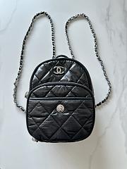Chanel Backpack AS4366 Nylon & Silver-Tone Metal Black Size 22 × 18 × 10 cm - 1