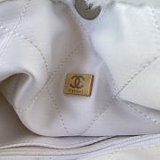 Chanel Large Backpack Shearling Lambskin & Silver Metal White AS4278 Size 35 × 35 × 2 cm - 4