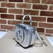 Gucci Blondie Top Handle Bag 744434 Silver Size 17x15x9 cm - 2