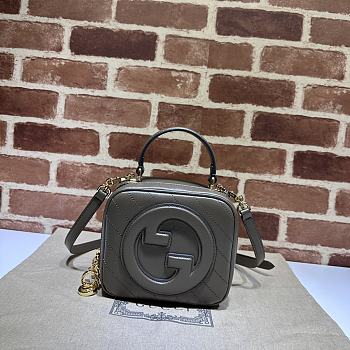 Gucci Blondie Top Handle Bag 744434 Dark Brown Size 17x15x9 cm