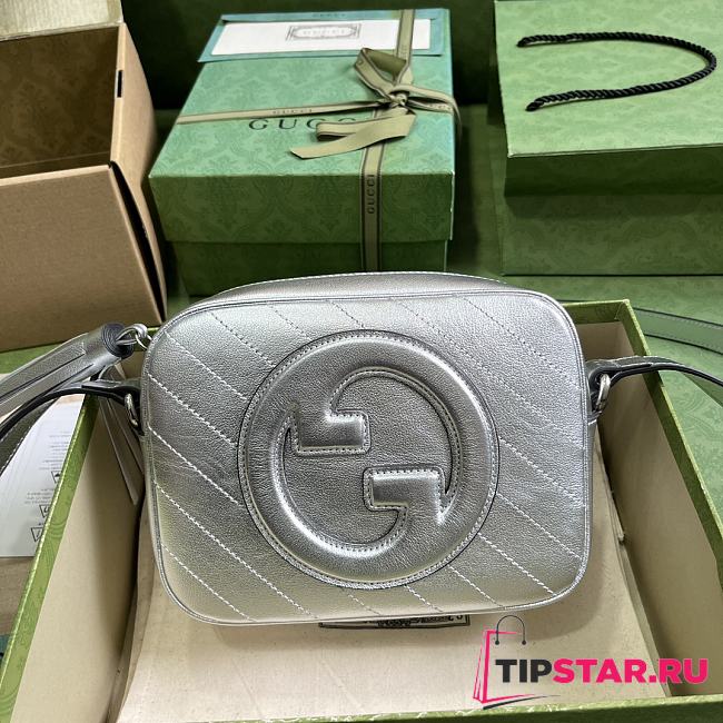Gucci Blondie Small Shoulder Bag 742360 Silver Size 21x15.5x5 cm - 1