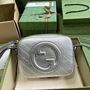 Gucci Blondie Small Shoulder Bag 742360 Silver Size 21x15.5x5 cm - 1