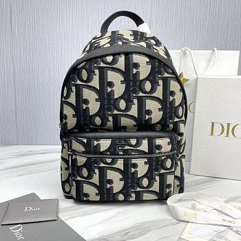 Dior Rider Backpack Beige and Black Maxi Dior Oblique Jacquard Size 30 x 42 x 15 cm