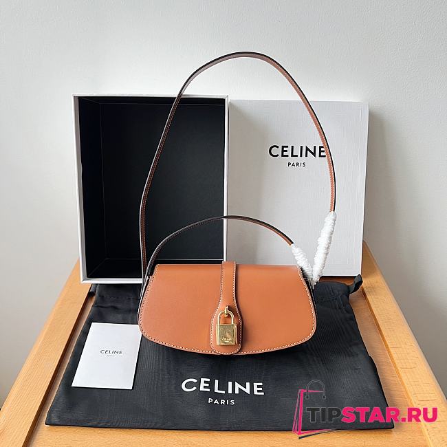 Celine Clutch On Strap Tabou In Smooth Calfskin Tan Size 18.5 X 9.5 X 5 CM - 1