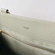 Celine Medium Appoline Bag In Supple Calfskin Green Clay Size 37.5 X 22 X 16 CM - 4