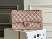 Chanel Classic Flap Bag Light Pink Grained Calfskin Gold Hardware Size 25cm - 1
