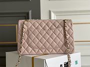 Chanel Classic Flap Bag Light Pink Grained Calfskin Gold Hardware Size 25cm - 2