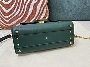 Valentino Small Vsling Grainy Calfskin Handbag Green Size 22x17x9 cm - 4