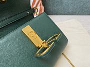 Valentino Small Vsling Grainy Calfskin Handbag Green Size 22x17x9 cm - 3