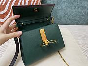 Valentino Small Vsling Grainy Calfskin Handbag Green Size 22x17x9 cm - 2