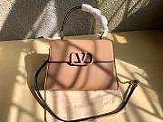Valentino Small Vsling Grainy Calfskin Handbag Nude Size 22x17x9 cm - 1