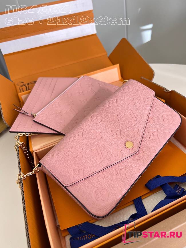 Louis Vuitton M82608 Pochette Félicie Bag Rose Pink Size 21 x 12 x 3 cm - 1