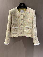 Chanel Iridescent Tweed Yellow & Multicolor Jacket - 1
