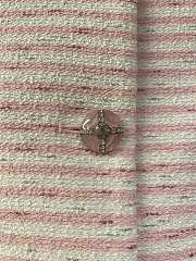 Chanel Iridescent Cotton Tweed Pink, White & Silver Jacket - 4