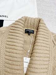 Chanel Cashmere Wool & Silk Beige Cardigan - 5