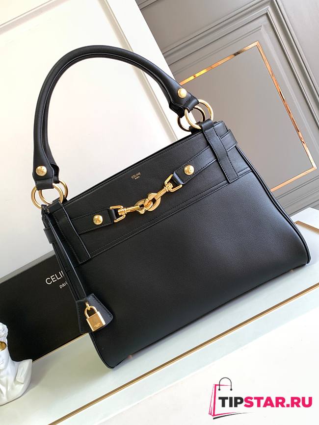 Celine Medium Annabel Bag In Supple Calfskin Black Size 36.5 X 28.5 X 10 CM - 1