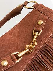 Celine Medium Annabel Bag With Fringes In Suede Calfskin Brown Size 36.5 X 28.5 X 10 CM - 3
