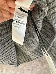 Celine Cable-Knit Triomphe Sweater In Cashmere Grey - 3
