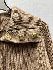 Celine Vareuse Sweater In Ribbed Wool And Cashmere Old Camel - 4