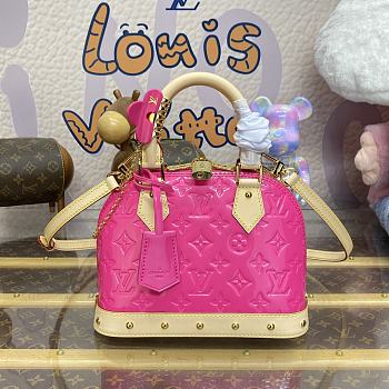 Louis Vuitton Alma BB Bag M90611 Neon Pink Size 23.5 x 17.5 x 11.5 cm 