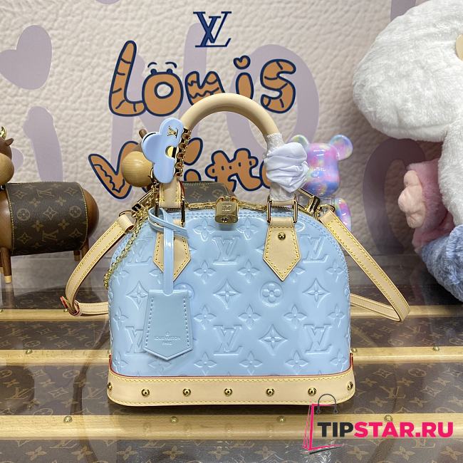 Louis Vuitton Alma BB Bag M24062 Sky Blue Size 23.5 x 17.5 x 11.5 cm - 1