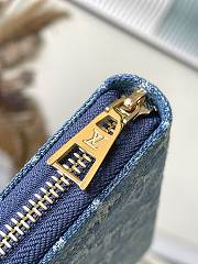 Louis Vuitton M82958 Zippy Wallet Denim Blue Size 19.5 x 10.5 x 2.5 cm - 2