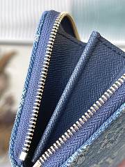 Louis Vuitton M82957 Zippy Coin Purse Denim Blue Size 11 x 8.5 x 2 cm - 4