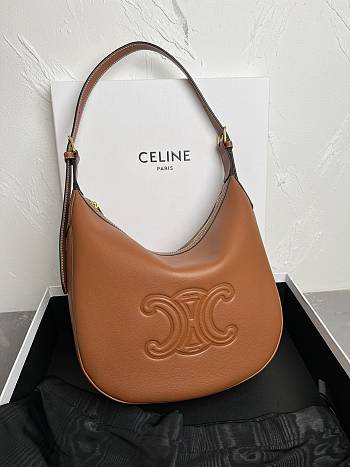 Celine Heloise Cuir Triomphe Bag In Supple Calfskin Tan Size 30 X 28.5 X 8 CM