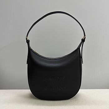 Celine Heloise Cuir Triomphe Bag In Supple Calfskin Black Size 30 X 28.5 X 8 CM