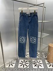 Loewe Anagram Baggy Jeans In Denim - 1