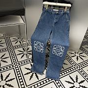 Loewe Anagram Baggy Jeans In Denim - 2
