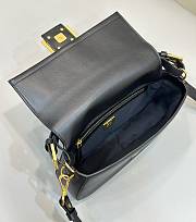 Fendi Baguette Black Nappa Leather Bag Size 27x6x15 cm - 5