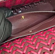 Fendi Baguette Burgundy Braided Leather Bag Size 27x15x6 cm - 5
