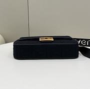 Fendi Baguette Black FF Canvas Bag Size 27x15x6 cm - 5