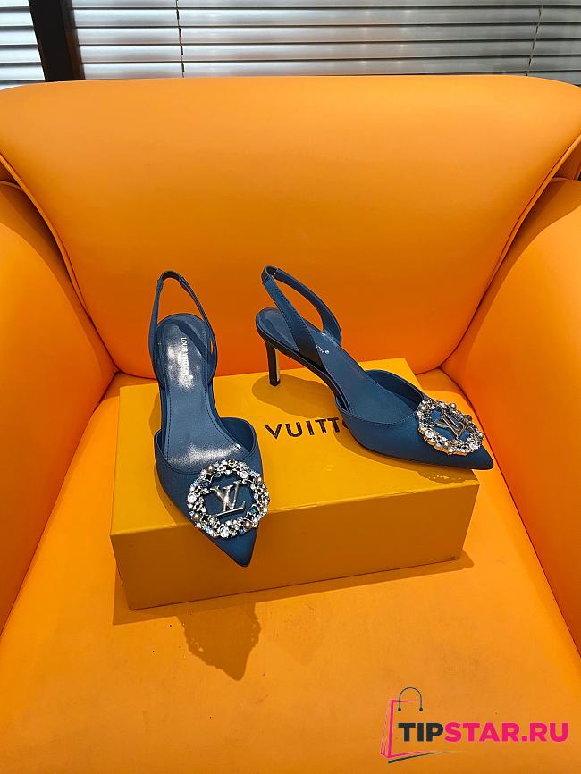 Louis Vuitton Met Slingbacks Navy Blue 6.5cm - 1