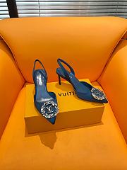 Louis Vuitton Met Slingbacks Navy Blue 6.5cm - 1