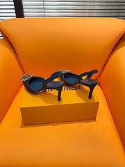 Louis Vuitton Met Slingbacks Navy Blue 6.5cm - 5