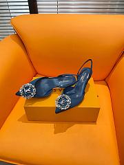 Louis Vuitton Met Slingbacks Navy Blue 6.5cm - 4