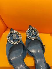 Louis Vuitton Met Slingbacks Navy Blue 6.5cm - 3