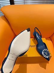 Louis Vuitton Met Slingbacks Navy Blue 6.5cm - 2