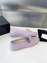 Chanel Moccasins Patent Calfskin Light Purple G45409 - 4