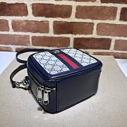 Gucci Ophidia GG Mini Top Handle Bag ‎772157 Beige/Blue Size 17x16.5x9.5cm - 5