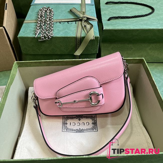 Gucci Horsebit 1955 Mini Shoulder Bag 774209 Pink Size 19.5cm - 1