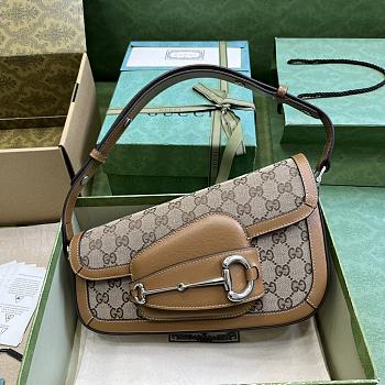 Gucci Horsebit 1955 Shoulder Bag 764155 Beige&Ebony Size 26.5 cm