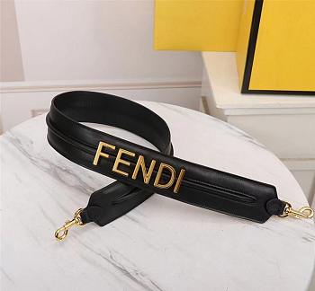 Fendi Strap You Black Leather Shoulder Strap